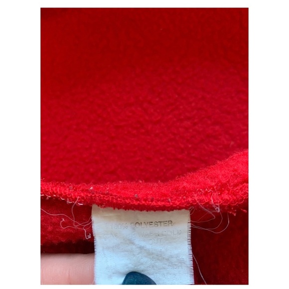 SOLD Vintage 90’s Fleece Vest High-Pile Red Size Large Extra Large Kelly Sport - Picture 7 of 9